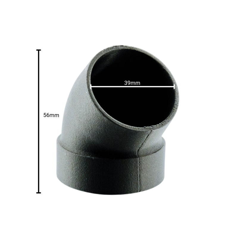 Winkeladapter 40mm 45° für Truma Luftausströmer