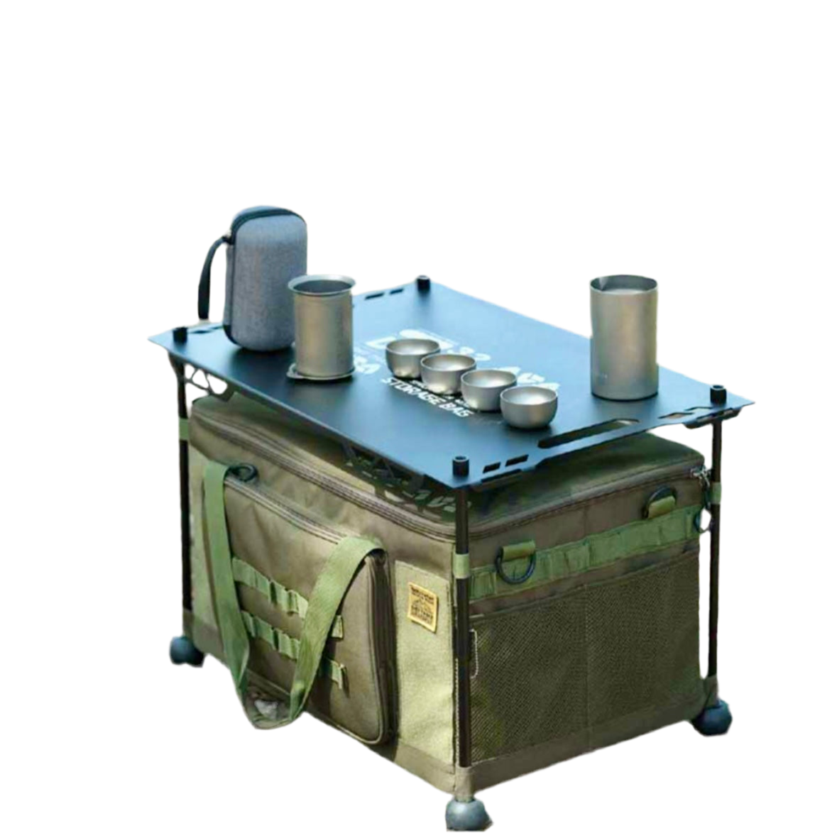 Defthike 50Liter Aufbewahrungstasche mit Tisch