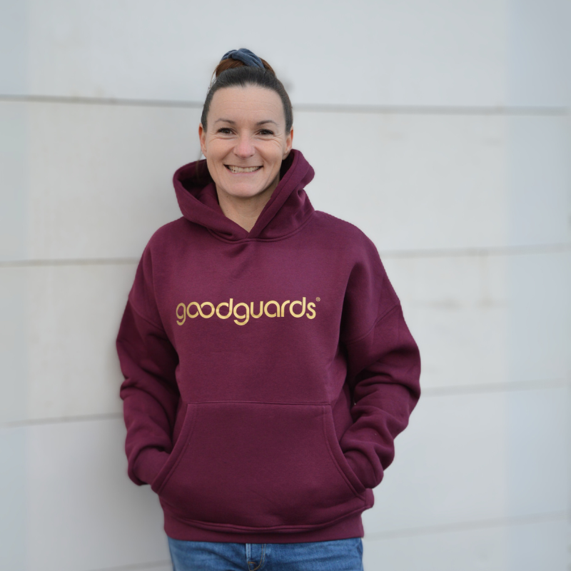 Goodhood Oversized bordeaux-gold unisex (Kapuzenpullover)