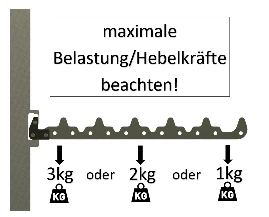 STYYL - Kleiderhaken / Kleiderstange für die Führungsschiene der Schiebetür an Ducato, Jumper, Boxer, MAN TGE 3.180, MB Sprinter 907