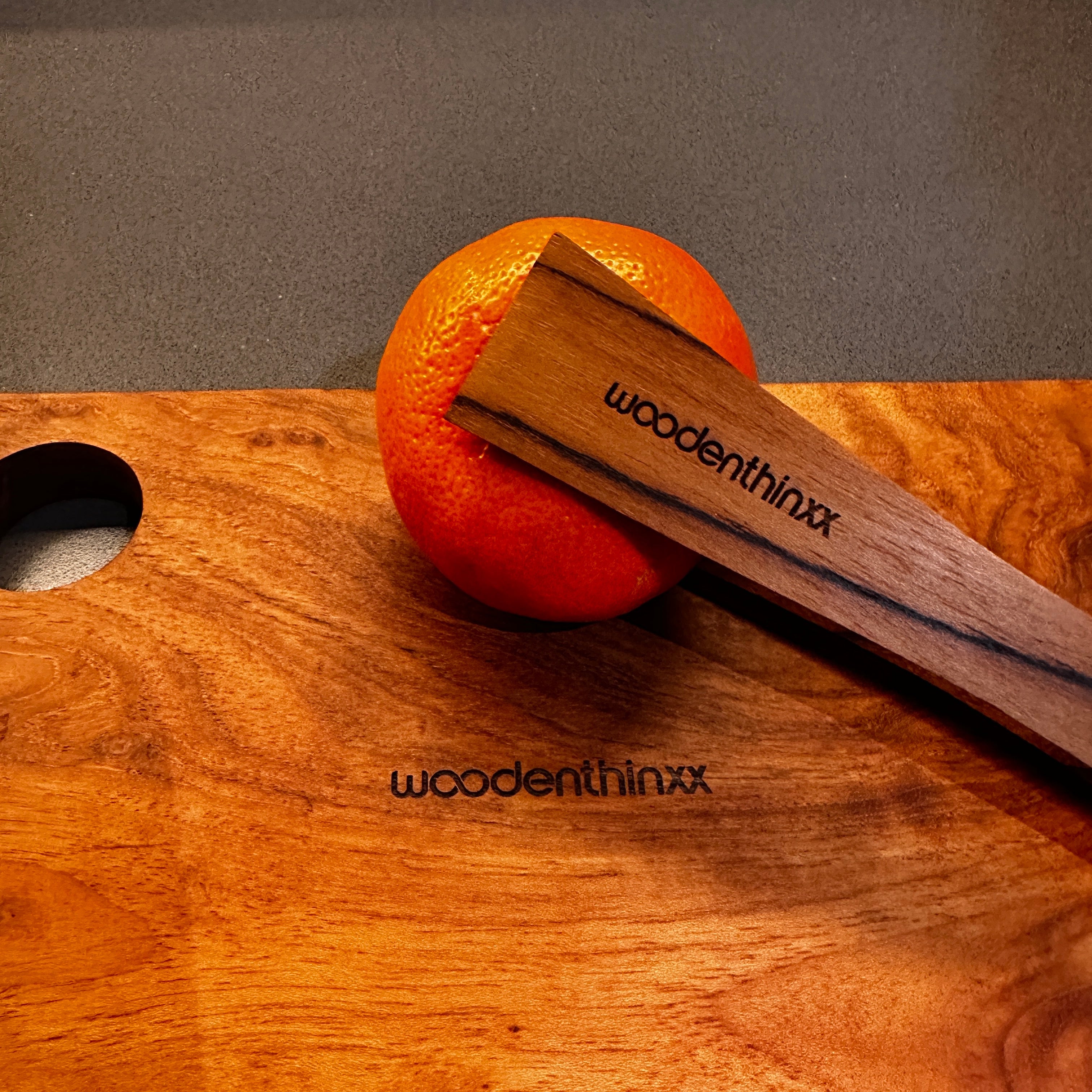 Küchen-Zange Handmade aus Teak Wurzel-Holz nachhaltig Woodenthinxx