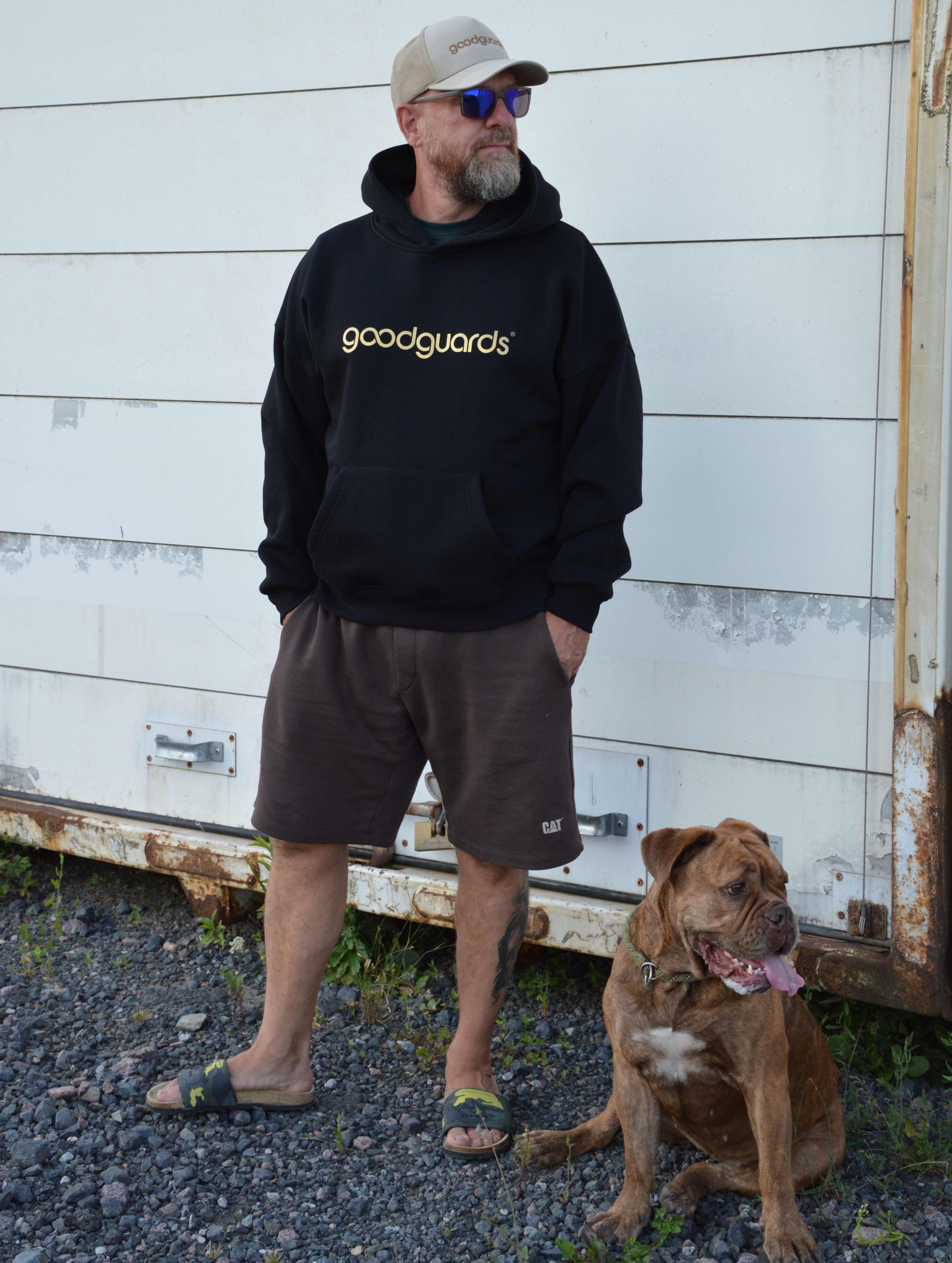 Goodhood Oversized Hoodie black-gold unisex Kapuzenpullover
