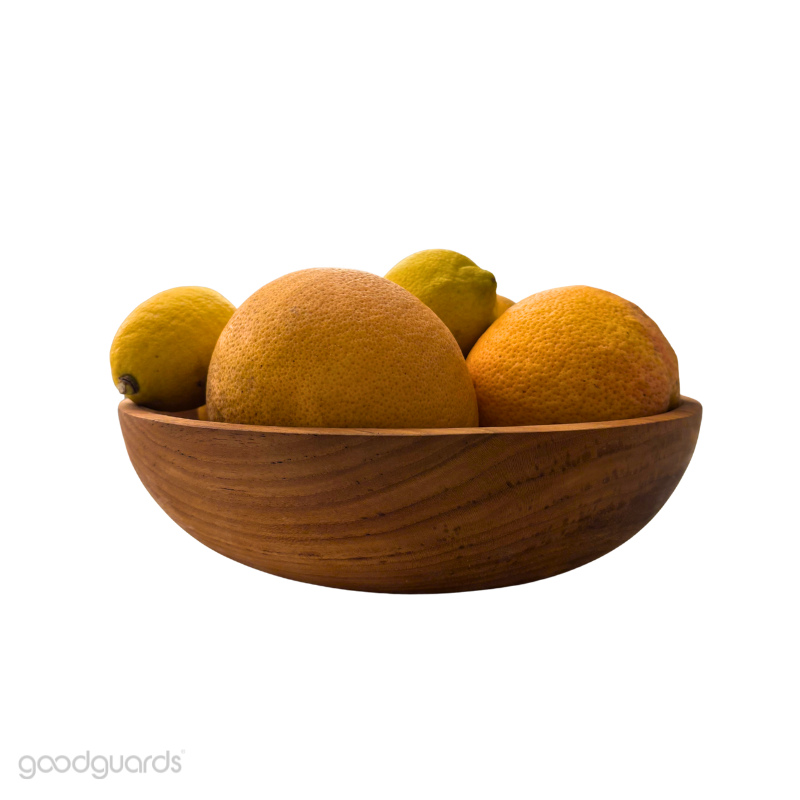 Large Salad Bowl 25 x 7cm Handmade from Solid Teak Root Wood Sustainable Woodenthinxx
