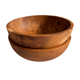 Salatschüssel klein Handmade aus massivem Teak Wurzel-Holz nachhaltig Woodenthinxx