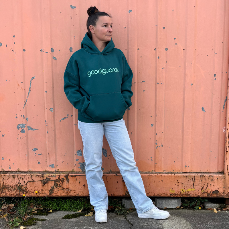 Goodhood Oversized Hoodie petrol-mint unisex hooded sweatshirt
