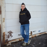 Goodhood Oversized Hoodie black-gold unisex Kapuzenpullover