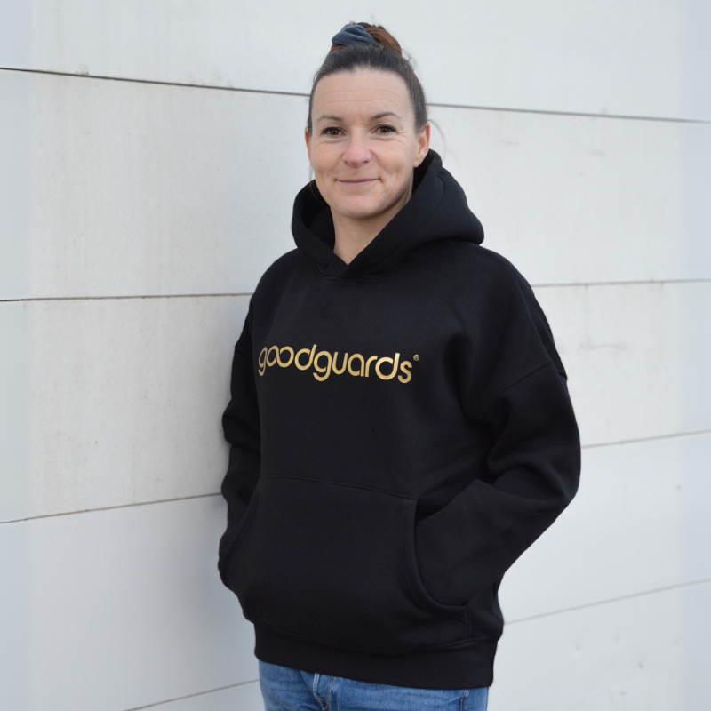 Goodhood Oversized Hoodie black-gold unisex hoodie