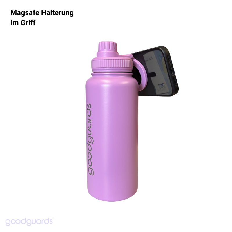 Goodbottle Big Thermos Bottle 0.95 L with Magnetic Phone Holder