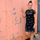 Gooddress Batik Bleached Cotton Jersey Dress