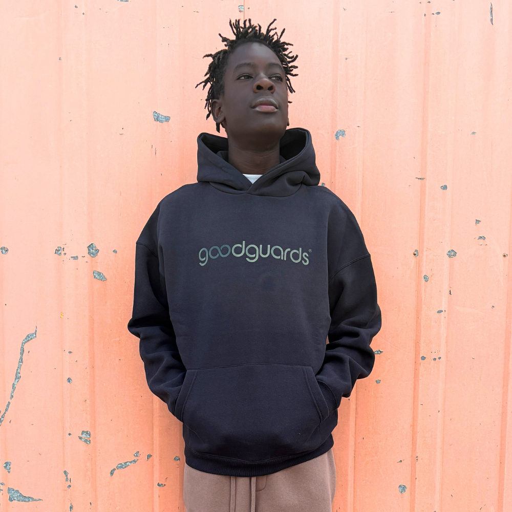 Goodhood Oversized Washed Black-Olive Unisex Hoodie