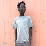 Goodshirt Men grey-silver washed T-Shirt Unisex