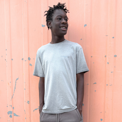 Goodshirt Men grey-silver washed T-Shirt Unisex