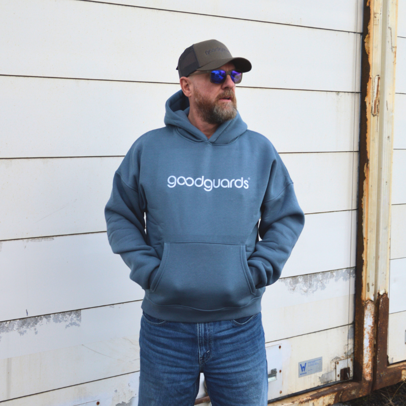 Goodhood Oversized Hoodie Stormy Silver Unisex Hoodie