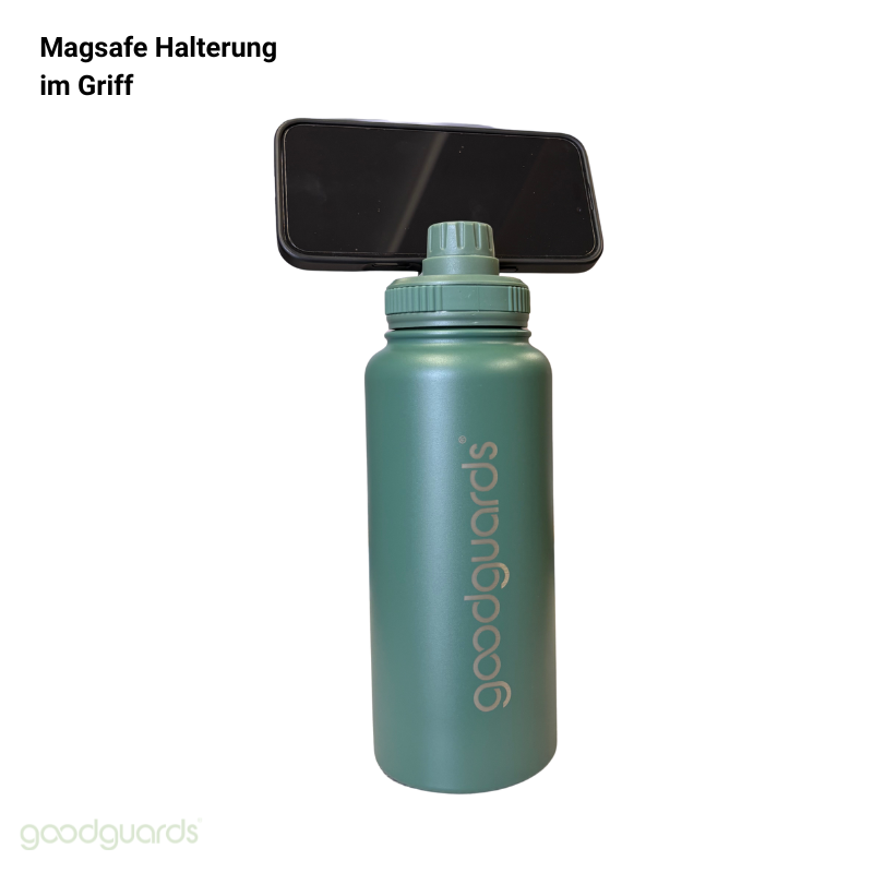 Goodbottle Big Thermos Bottle 0.95 L with Magnetic Phone Holder