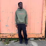 Goodhood Oversized Hoodie olive-orange unisex Kapuzenpullover