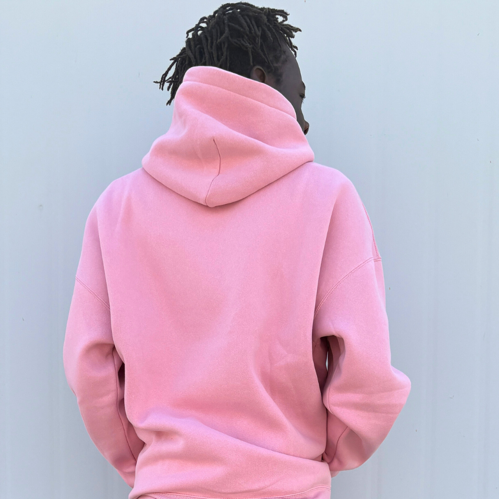 Goodhood Oversized Hoodie pink-cream unisex Hooded Sweatshirt