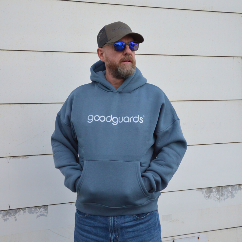 Goodhood Oversized Hoodie Stormy Silver Unisex Hoodie
