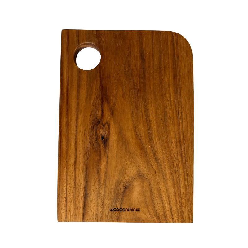 Schneidebrett Handmade aus massivem Teak Wurzel-Holz nachhaltig Woodenthinxx