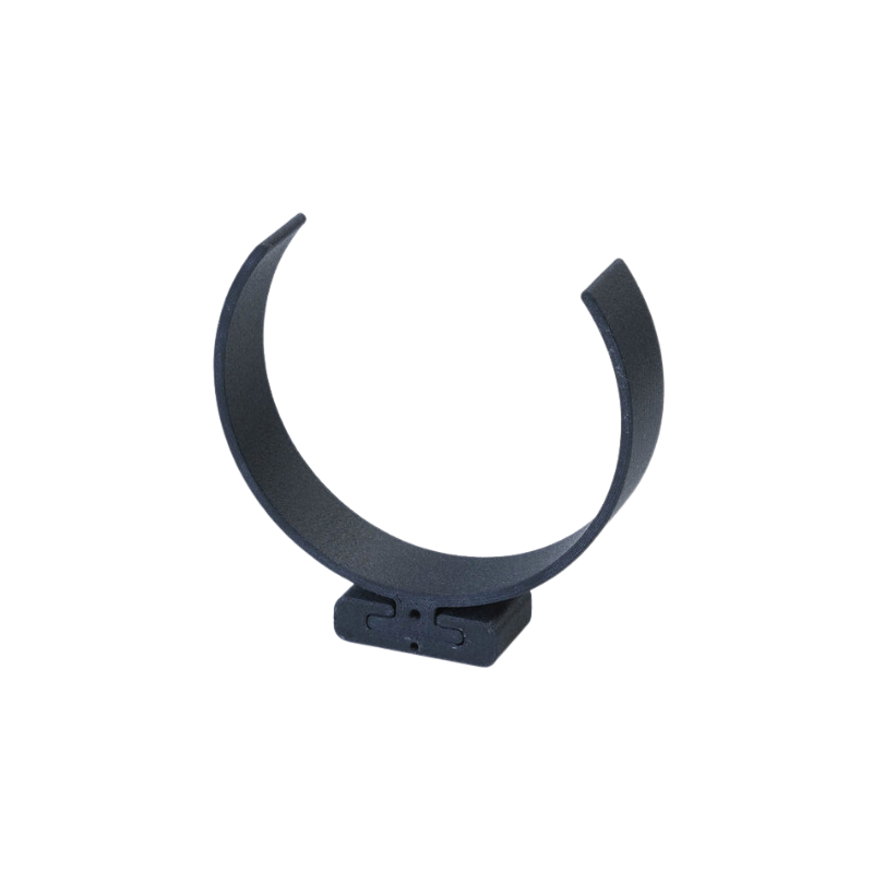 Mounting clip for 80 mm ventilation hoses