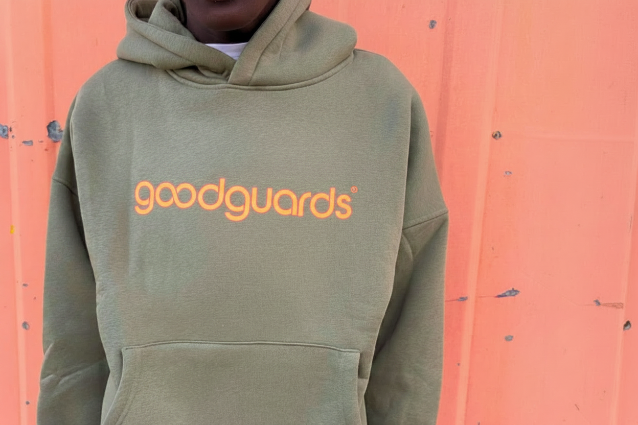 Goodhood Oversized Hoodie olive-orange unisex Hoodie