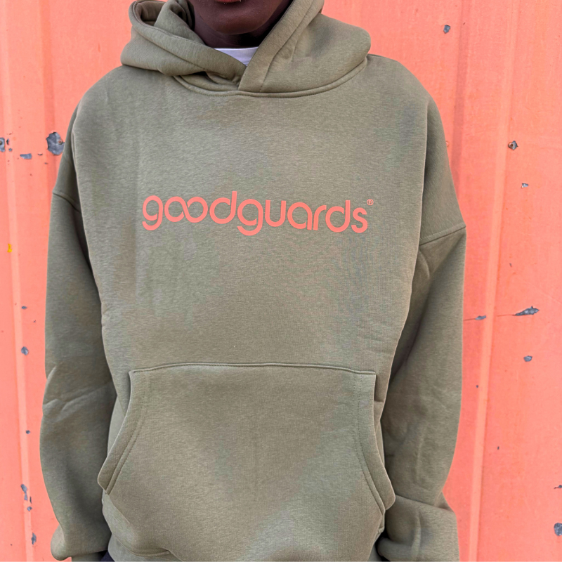 Goodhood Oversized Hoodie olive-orange unisex Kapuzenpullover