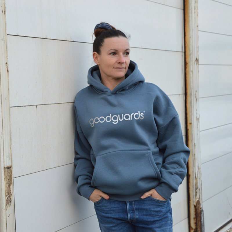Goodhood Oversized Hoodie Stormy Silver Unisex Hoodie