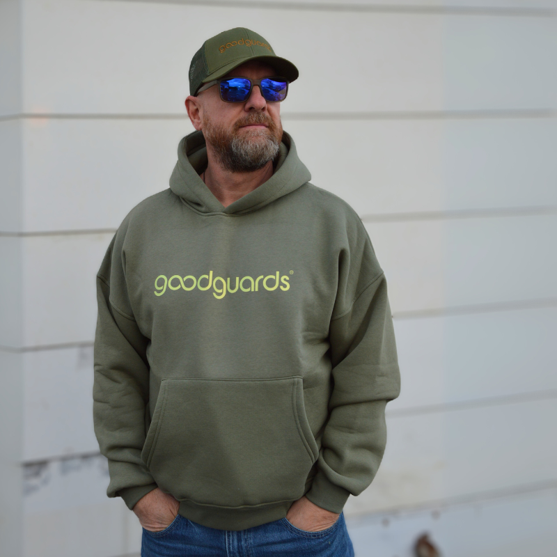 Goodhood Oversized Hoodie olive-lime unisex hooded sweatshirt