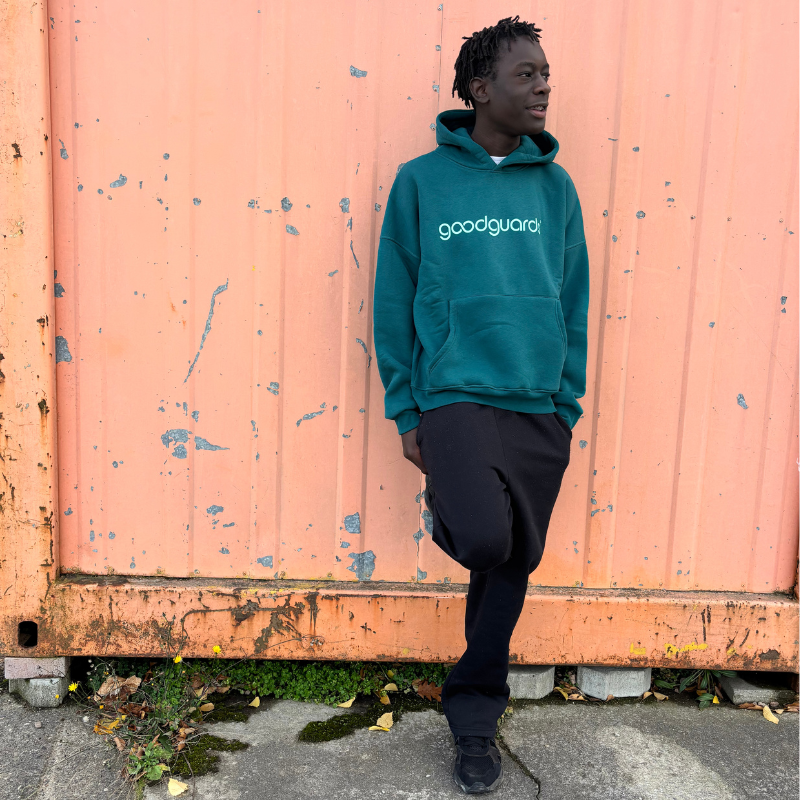Goodhood Oversized Hoodie petrol-mint unisex hooded sweatshirt