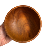 Salatschüssel klein Handmade aus massivem Teak Wurzel-Holz nachhaltig Woodenthinxx