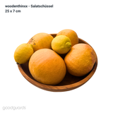 Salatschüssel groß 25 x 7cm Handmade aus massivem Teak Wurzel-Holz nachhaltig Woodenthinxx