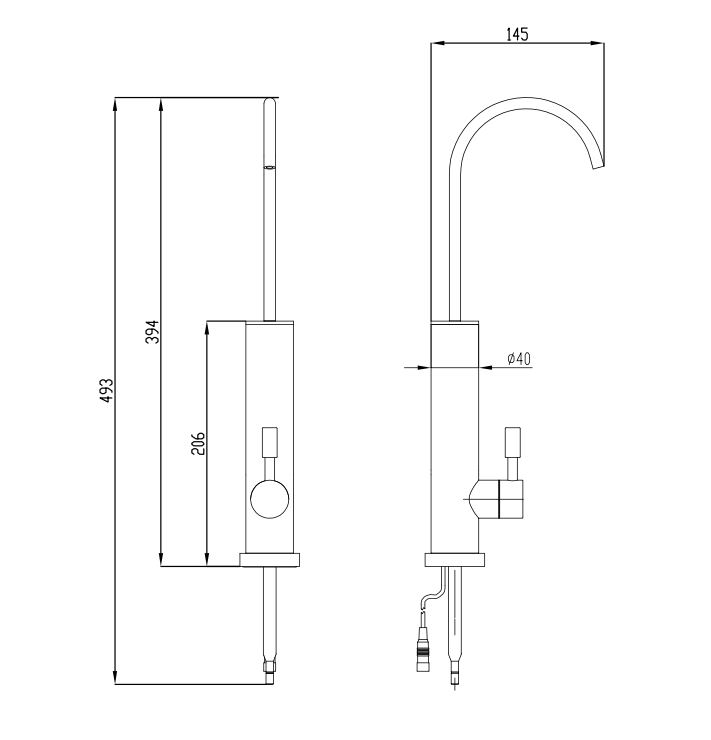 Zapfguard 1 Weg (UVC Wasserhahn) 12V Edelstahl gebürstet ( ENTFERNT BAKTERIEN, KEIME &amp; VIREN)