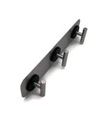 STYYL - 3-piece coat rack strip made of stainless steel magnetic board and 3 magnetic hooks