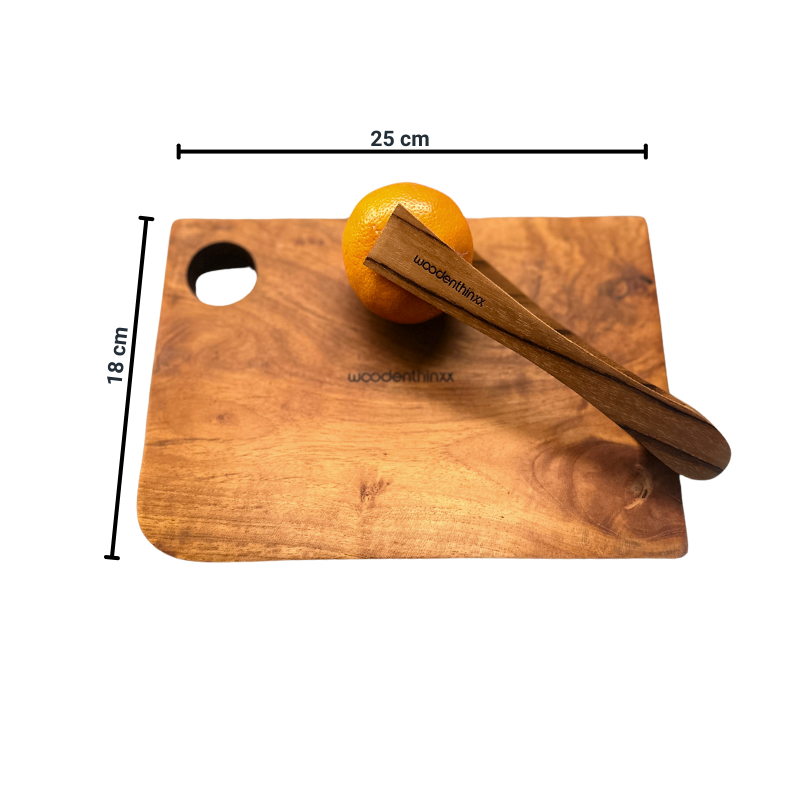Handmade cutting board made from solid teak root wood - sustainable Woodenthinxx