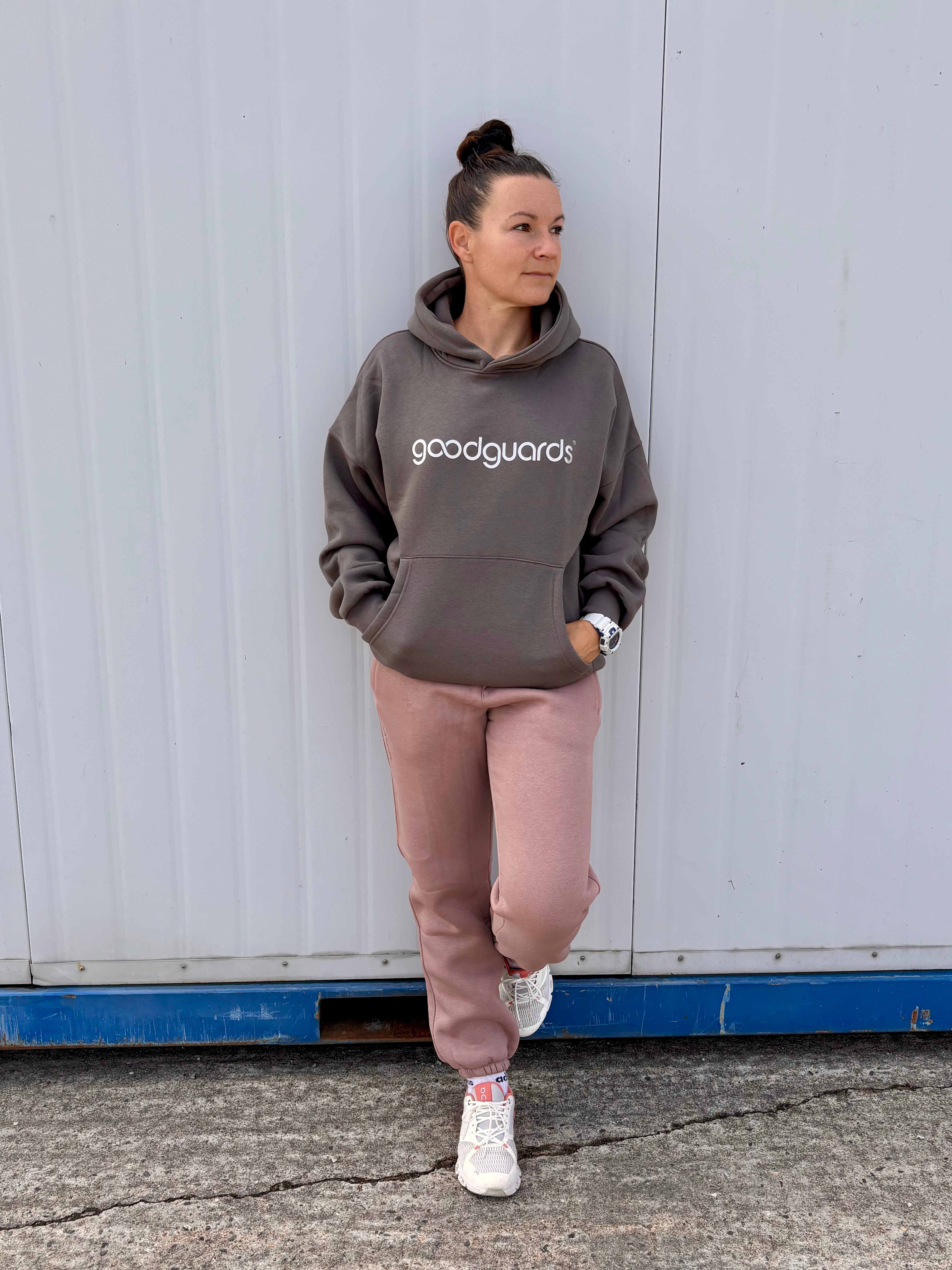 Goodhood Oversized Hoodie anthracite-silver unisex hoodie
