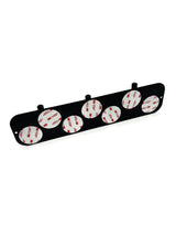 STYYL - 3er Garderobenleiste aus Edelstahl-Magnettafel und 3 Stück Magnethaken „Black Edition“