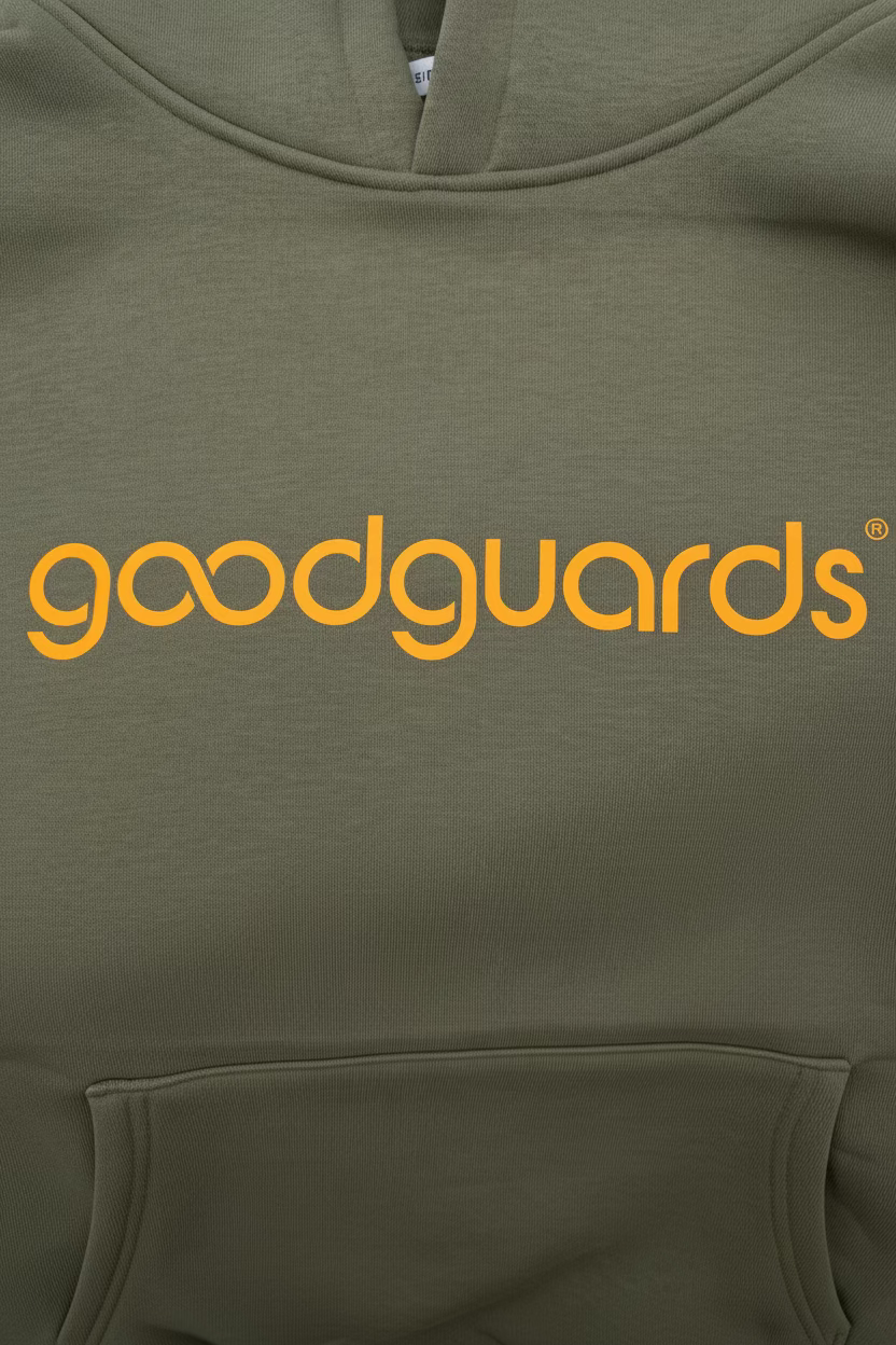 Goodhood Oversized Hoodie olive-orange unisex Hoodie