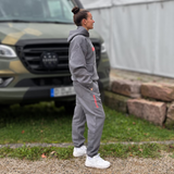 Goodhood Oversized Hoodie irongrey-neonred unisex Kapuzenpullover