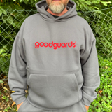 Goodhood Oversized Hoodie irongrey-neonred unisex Kapuzenpullover