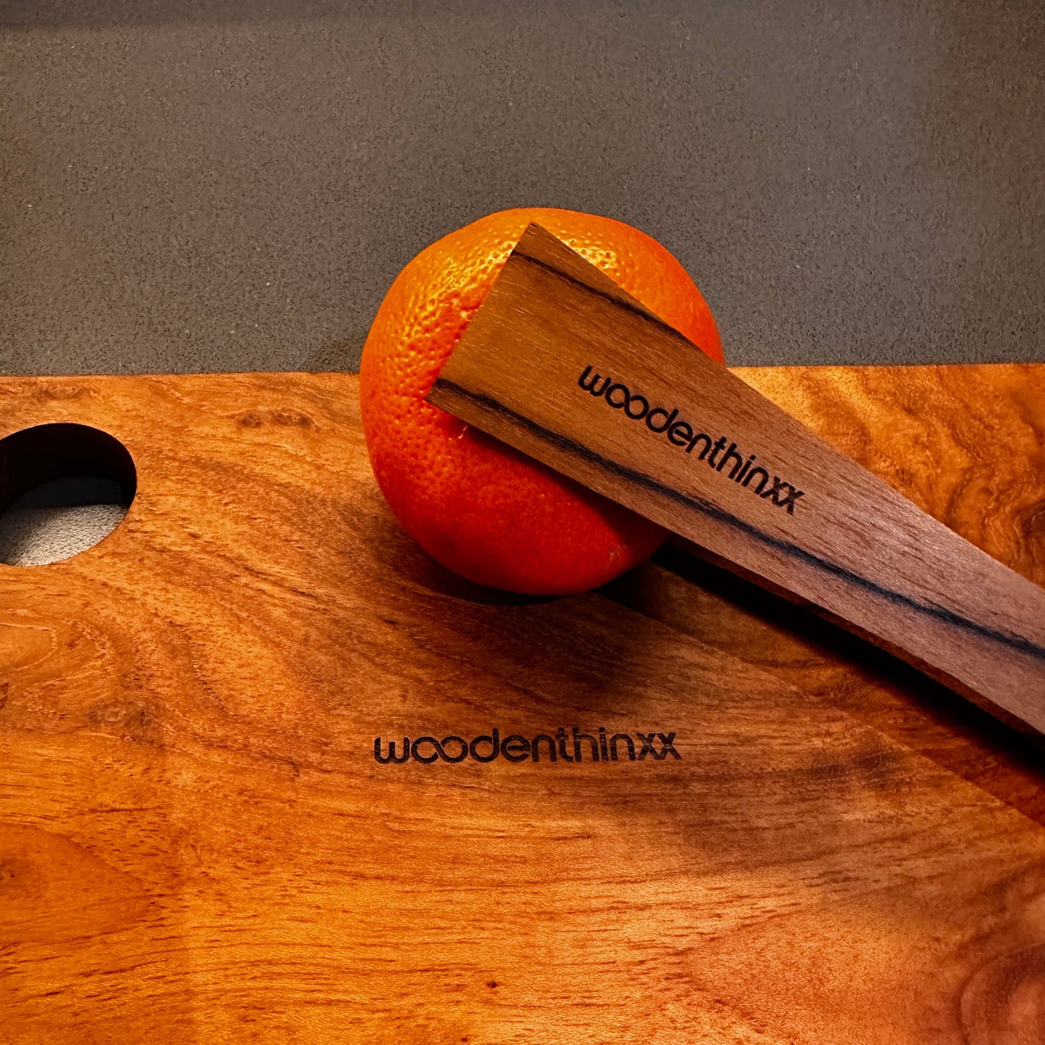 Küchen-Zange Handmade aus Teak Wurzel-Holz nachhaltig Woodenthinxx