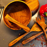 Schüssel 20cm Handmade aus massivem Teak Wurzel-Holz nachhaltig Woodenthinxx