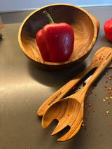 Schüssel 20cm Handmade aus massivem Teak Wurzel-Holz nachhaltig Woodenthinxx