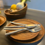 Teller 20 cm Teak Wurzel-Holz massiv Handmade nachhaltig Woodenthinxx