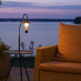 Defthike Round Table - Round indoor and outdoor table with lamp holder
