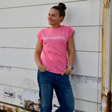 Goodshirt Women Pink Loose T-Shirt