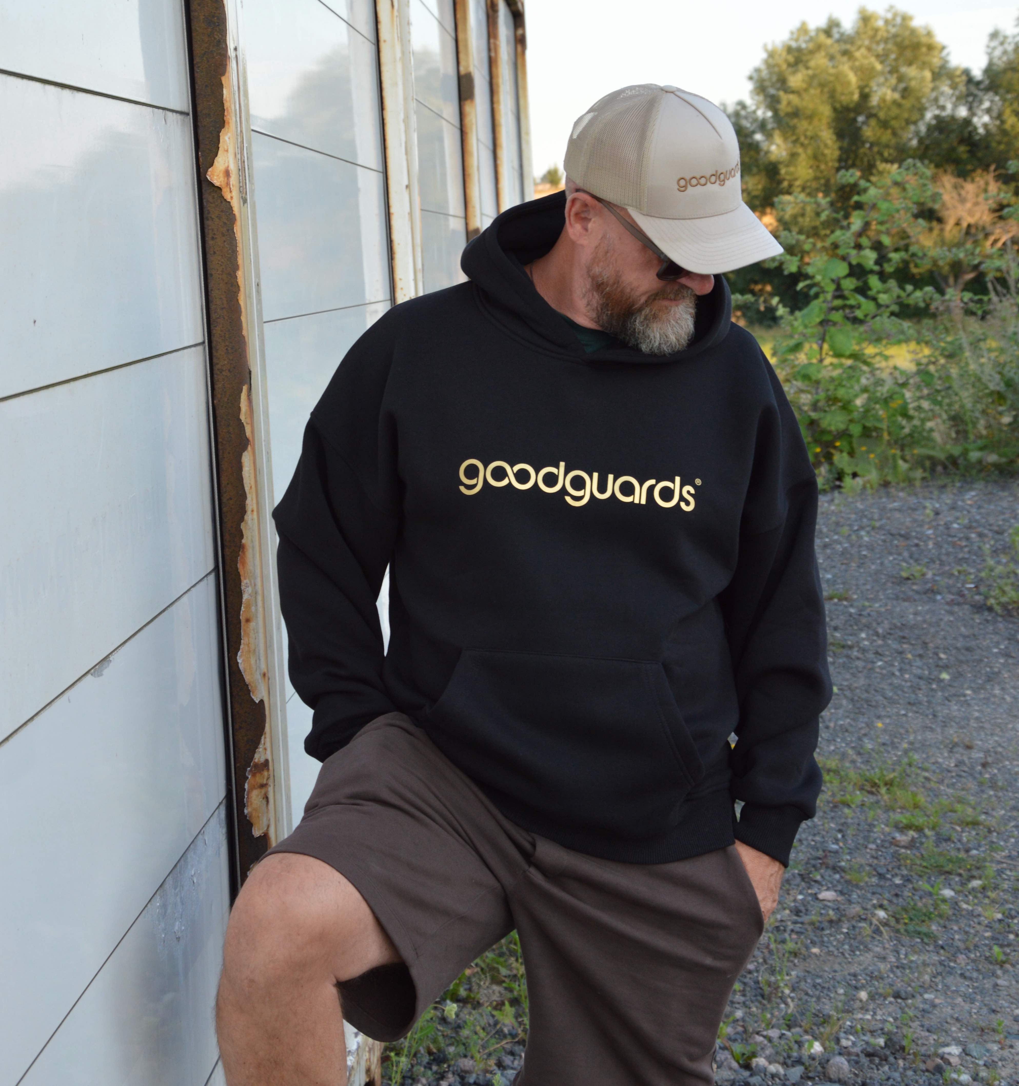 Goodhood Oversized Hoodie black-gold unisex hoodie