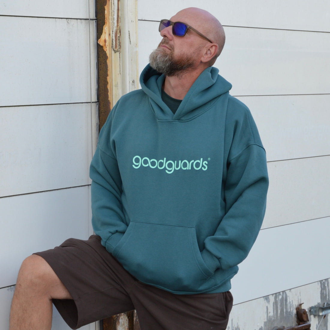 Goodhood Oversized petrol-mint (Kapuzenpullover)