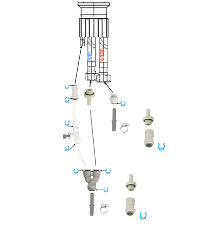 Anschlußset - Zapfguard 3 Wege  (UVC- Wasserhahn)